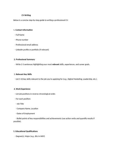 Image result for CV Writing Guide