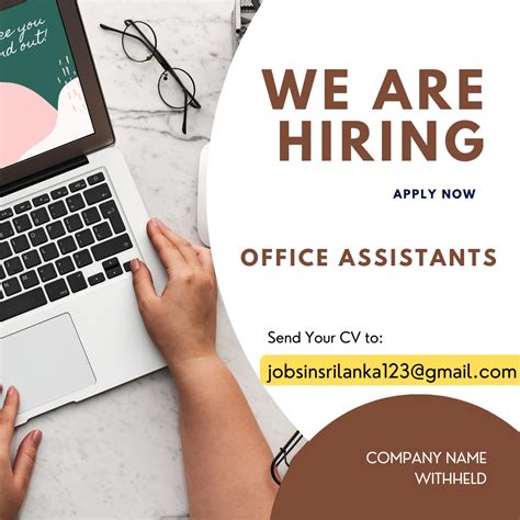 Office Assistant vacancies in Sri Lanka