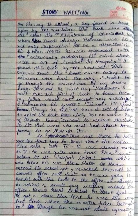 On his way to school , a boy found a book lying by the road side ...