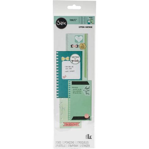 Sizzix 661528 Thinlits Die Set, Planner Page Bindables by Lynda Kanase ...