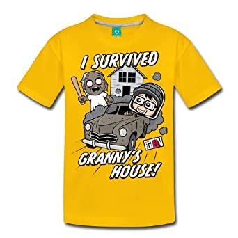 Buy FGTeeV - I Survived Granny's House Premium T-Shirt (Kids) Sun ...