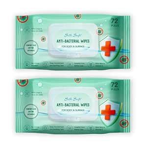 Silk Soft Antibacterial Germ Protection Wet Wipes | 144 Wipes (72 Pulls ...