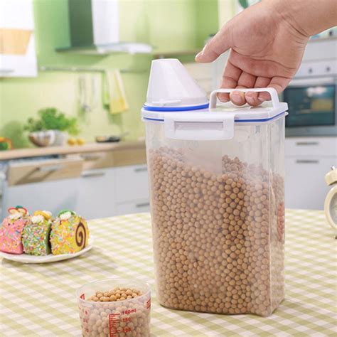 Dry Cereal Container Dispenser Food Storage Containers With Airtight ...