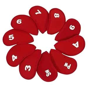 10Pcs Golf Iron Head Covers, Golf Kit, Golf Club Head Covers Set with ...