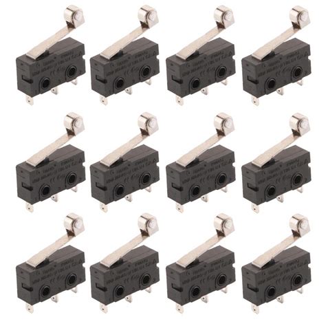 Buy CESFONJER 12 pcs T125 Hinge Lever Type Miniature Micro Switch SPDT ...