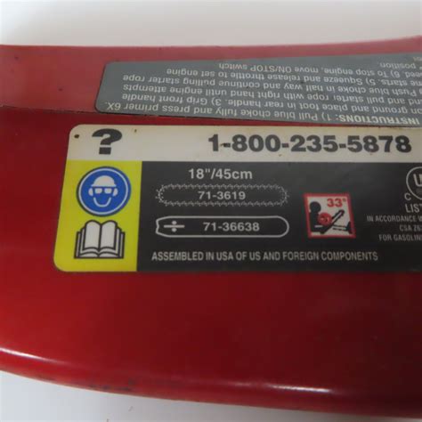 Craftsman 71-3619 SimPul 42cc 18" Bar Gas-Powered Chainsaw (Local Pick ...