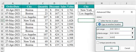 Image result for Excel Advanced Filter Examples