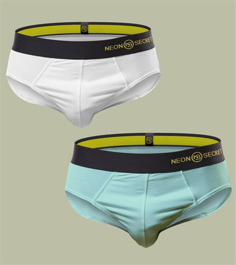 Micro Modal Antibacterial Briefs Pack of 2(Milky white and Spear Mint ...