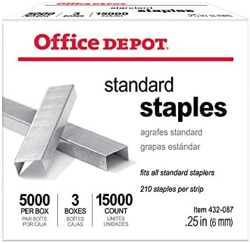 Office Depot(R) Brand Standard Staples, 1/4in. , Pack Of 3 Boxes ...