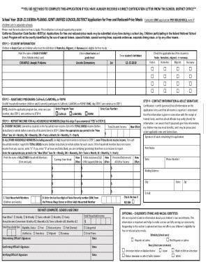 Fillable Online NOTICE OF DIRECT CERTIFICATION for free meals, do not ...