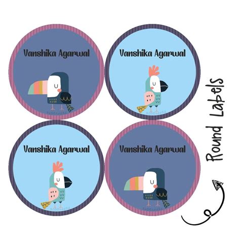 Round Waterproof Labels - Taucan (70 Pcs) (PREPAID ONLY) – Cots and Cuddles