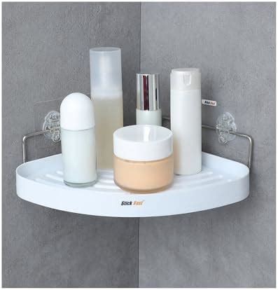 MOHAK Multipurpose Kitchen Bathroom Plastic Shelf Wall Holder Triangle ...