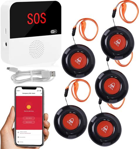 Amazon.com: WiFi Caregiver Pager System Life Alert Systems for Seniors ...