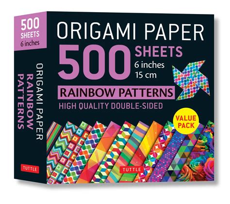 Buy Origami Paper 500 sheets Rainbow Patterns 6 inch (15 cm) Book ...
