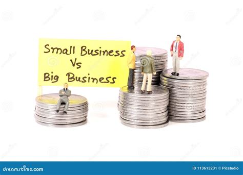 Small vs big business stock image. Image of matters - 113613231