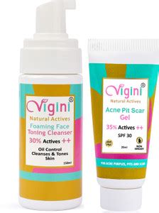 Vigini Anti Acne Pimples Blemish Removal Oily Skin Face Wash Pit Scars ...