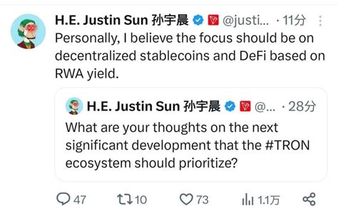 孙宇晨：波场 TRON 未来发展重点应该放在去中心化稳定币以及 RWA 上_腾讯新闻