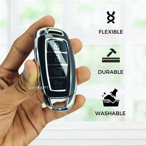 Silver Line TPU key cover compatible for Hyundai Verna 2020 4 Button ...