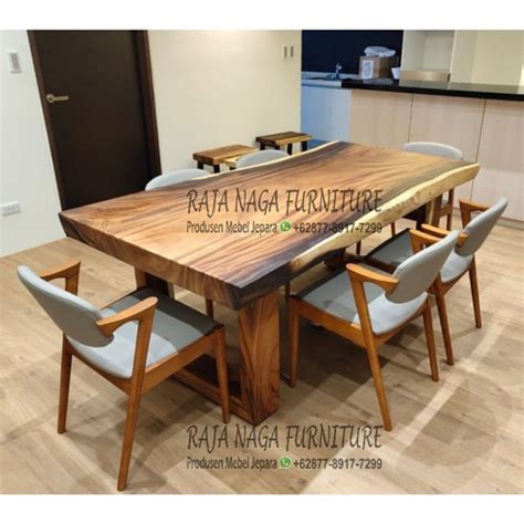 Jual Papan Daun Meja Kayu Trembesi Utuh Top Table Solid Wood Kursi ...
