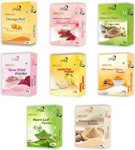 glowious Orange,Neem,Rose,Multani Mitti,Kasturi Turmeric,Lemon,Amla ...