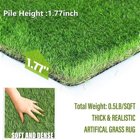 LITA Luxurious Artificial Grass Turf 5 ft. W x Cut to Length in the ...