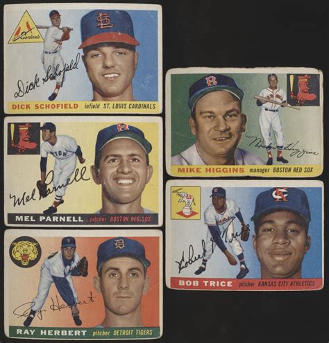 Lot Detail - 1955 Topps Bb- 9 Diff