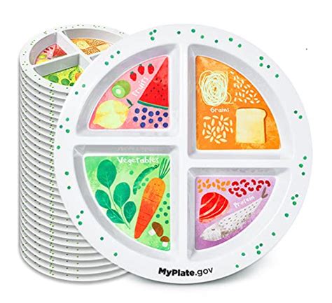 Buy Portion Plate For Adults and Teens - With 4 Divided Sections ...