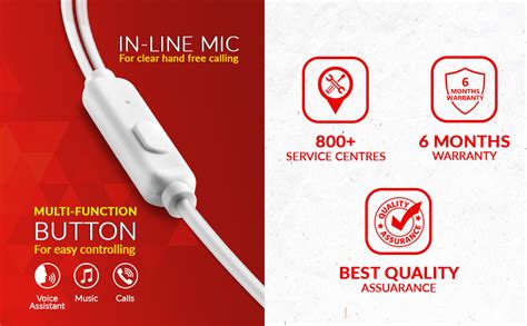 Lava Elements E7 Snug Fit in-Ear Earphone with 14.2 MM Driver, Inline ...