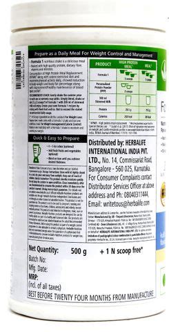 Herbalife Nutrition Formula 1 Nutritional Shak Mix Vanilla With Afresh ...