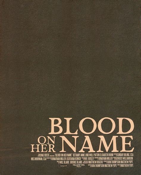 Blood on Her Name: Limited Edition (YVP-003)(Exclusive Slip) - Blurays ...