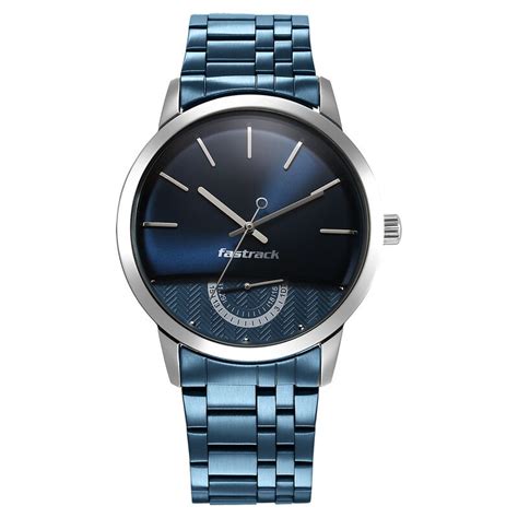 Fastrack Opulence Quartz Analog with Date Blue Dial Stainless Steel ...