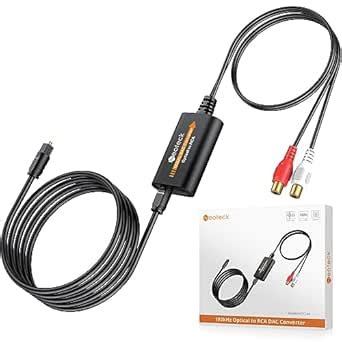Neoteck 5.9ft/1.8m Optical to RCA Cable - 192kHz DAC Converter SPDIF ...