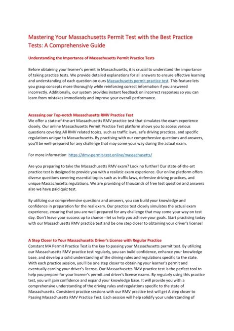 Image result for MA Permit Practice