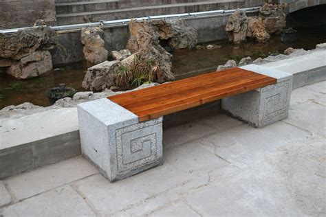 简约风格花岗岩石凳 长条形公园休息石凳 各种材质可选择XBTMT-08-阿里巴巴