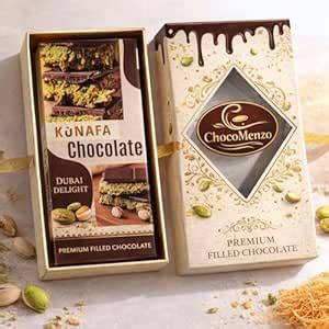 ChocoMenzo Dubai Pistachio Kunafa Chocolate Bar 200g – Premium Middle ...