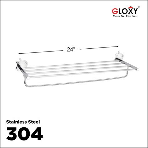 Stainless Steel SS304 Towel Rack (24 inch, Silver)-by GLOXY® – Gloxy ...