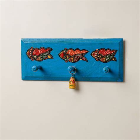 Madhubani Handpainted Wooden Wall Hanger