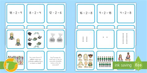 Juego de cartas multiplicación y división (teacher made)
