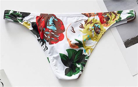 Men's Ice Silk Mini Bikini Briefs Low Rise Print India | Ubuy