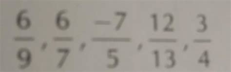 8. Arrange the following rational numbers: 8 6 12 (a) in ascending ...