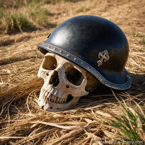 15th Century Spanish Helmet with Skull | Stable Diffusion Online