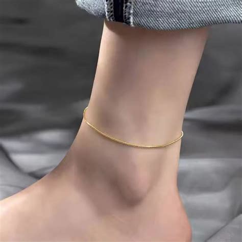 Mivra Snake Chain Anklet | Elegant Anklet for Everyday Wear – MIRAGE GLIM