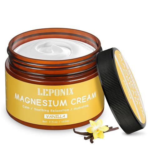 LEPONIX Magnesium Cream for VTF5 Sleep & Muscle Recovery - Soothing Magnesium Lotion for Leg ...