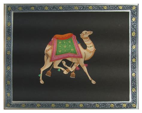Camel Miniature Original Art Paper Painting - eCraftIndia Online