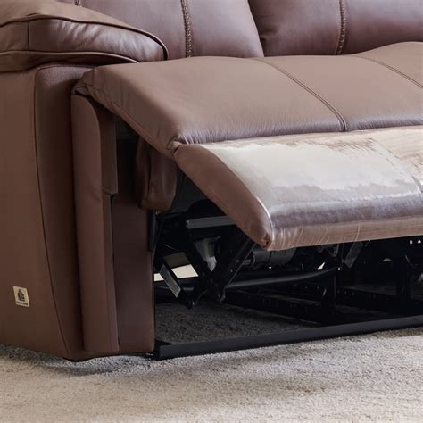 Buy Torino Half Leather 2-Seater Electric Recliner - Brown from Home ...