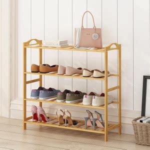 BRANTOX 4 Tier Bamboo Shoe Racks Stand Storage Organizer Utility Racks ...