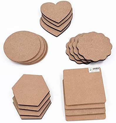 GIFTI SKY MDF Coasters Plain Round for Crafts, DIY, Artwork, Decoupage ...