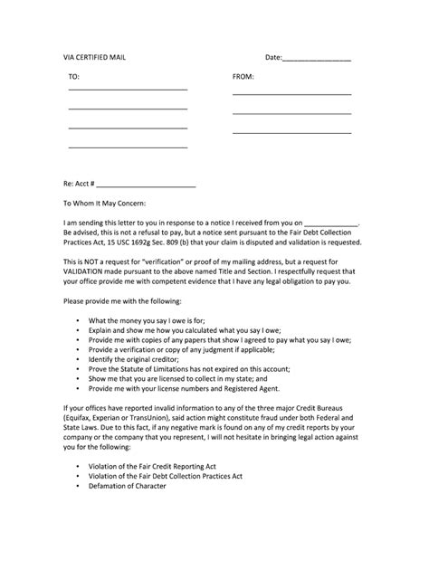 CLARO Buffalo Debt Validation Letter Form - Fill Online, Printable ...