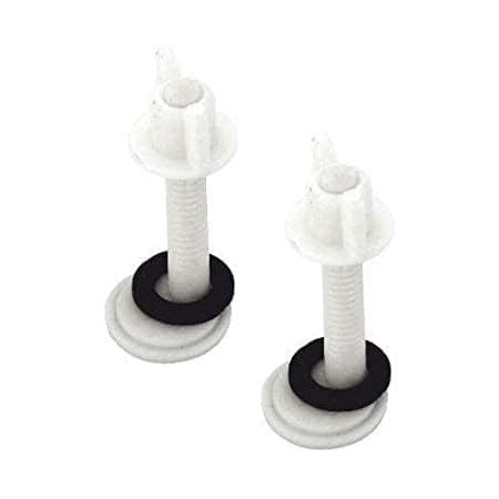 NEW WARE® White Color Plastic Toilet Seat Cover Hinges CERA Type Round ...