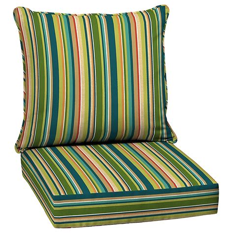 Garden Treasures 2-Piece Bloomery Stripe Cushion in the Patio Furniture ...